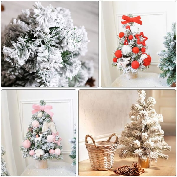 Mini juletræ, Snow Christmas Tree Desktop Tree med Snow C