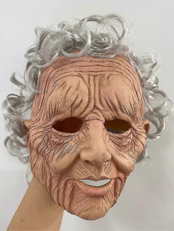 Mardi Gras Mask semester rolig mask Supersoft Old Man Vuxenmask