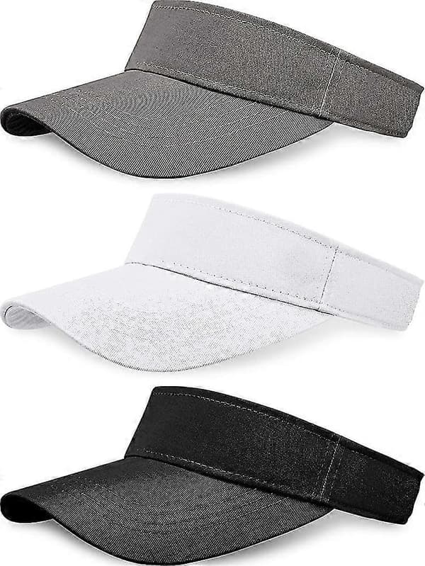 3 Stykker Sol Sports Visir Hatte One Size Justerbar Kasket Til Kvinder Og Mænd Gave