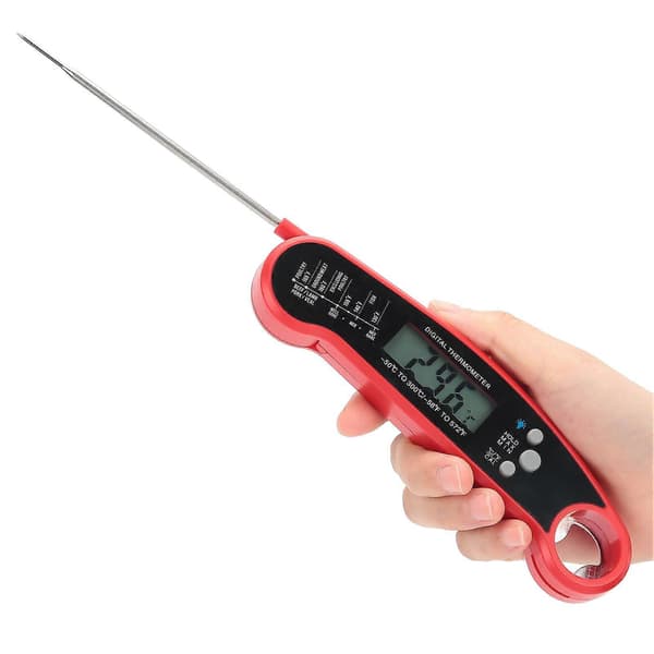 Digital Köttermometer Direktavläsning Vattentät Matttermometer för Kök Utomhusmatlagning BBQ Grill