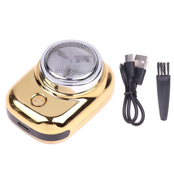 Mini Shave Bärbar elektrisk rakhyvel för män USB Uppladdningsbar Gold
