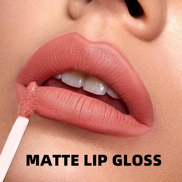 12 stk Damemote sett matt non-stick kopp Langvarig vanntett fløyel fuktighetsgivende lipgloss
