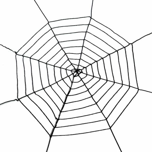 Halloween edderkoppespind Dyrenet Trick Legetøjsrekvisit til indendørs brug Black 1.5m