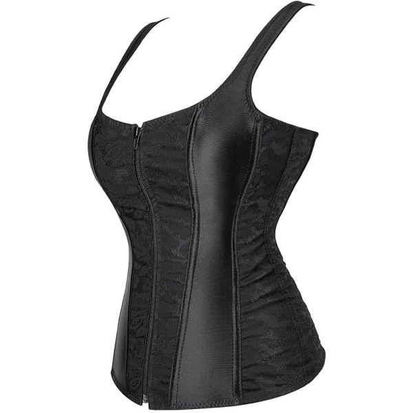Korsetit naisille Overbust Bustier Top Gothic Sexy Shoulder 2928black 5XL