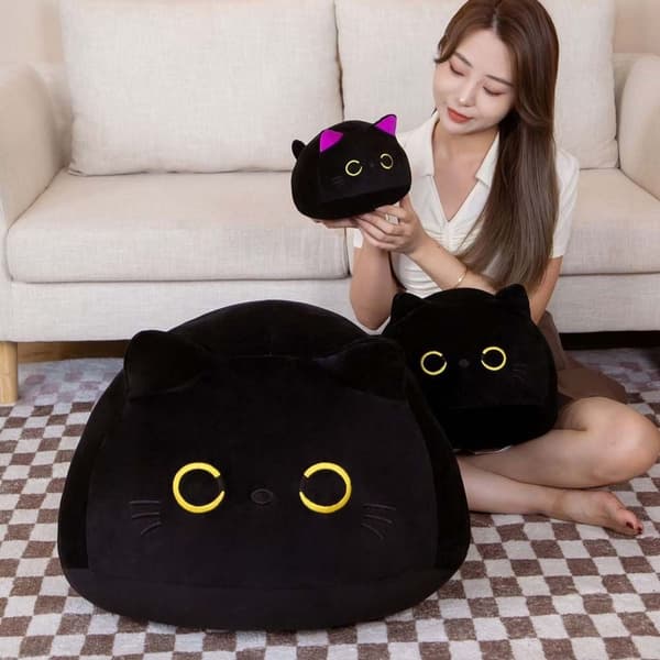 Black Cat Pehmolelut Kissa Pehmonukke MUSTA 25CM
