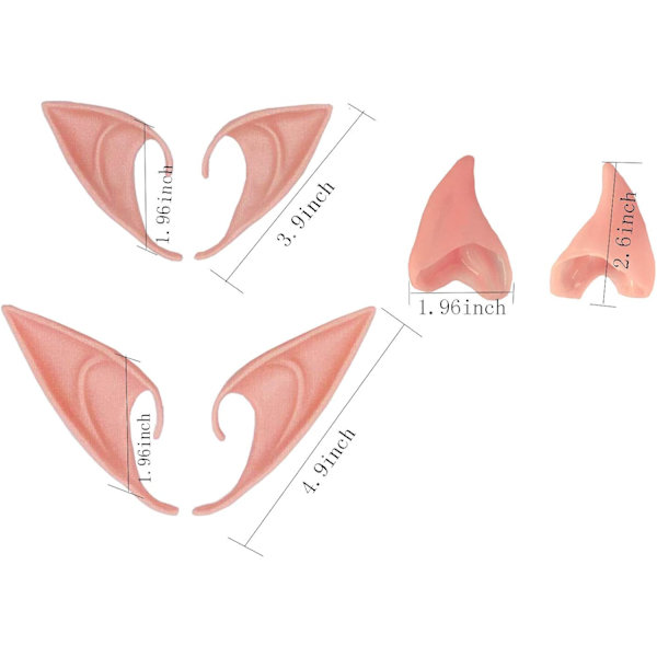 10 Par Fairy Pixie Elf Ears,Latex Fairy Pixie Elf, Cosplay Ears