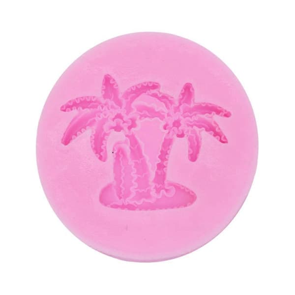 Kokospalme Kageform DIY Smuk Dessert Bage Silikoneform til Butik Hjem Køkken (Pink)