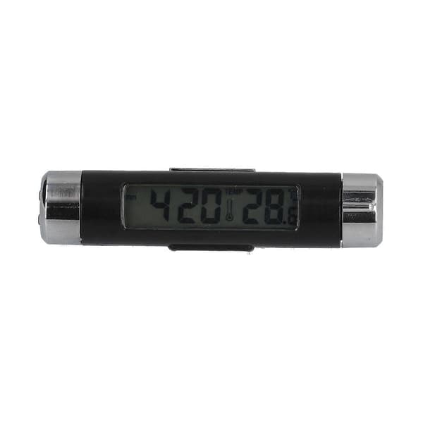 K01 Biltermometer Batteridrevet Multifunktionelt Lysende LCD Bilinstrumentbræt Ur