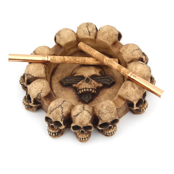 Skull Askfat Resin Rökning Set Kontorsdekorationer 1pc