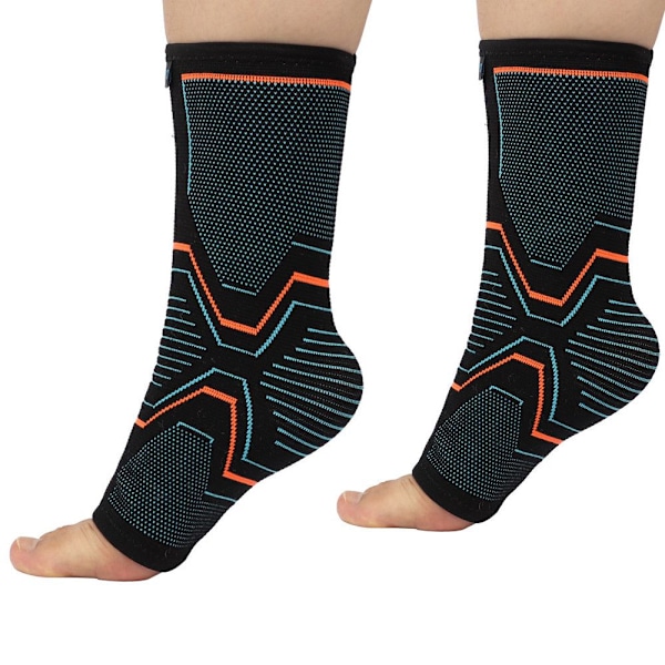 1 pari jalkateräsukkia Plantar Fasciitis -kompressiosukat SININEN L