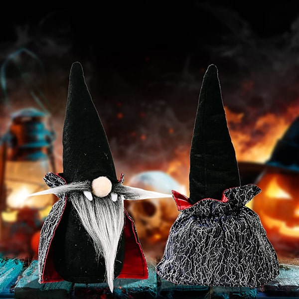 2 st Halloween Dekorationstomtar, Svenska tomtar Tomtedockor