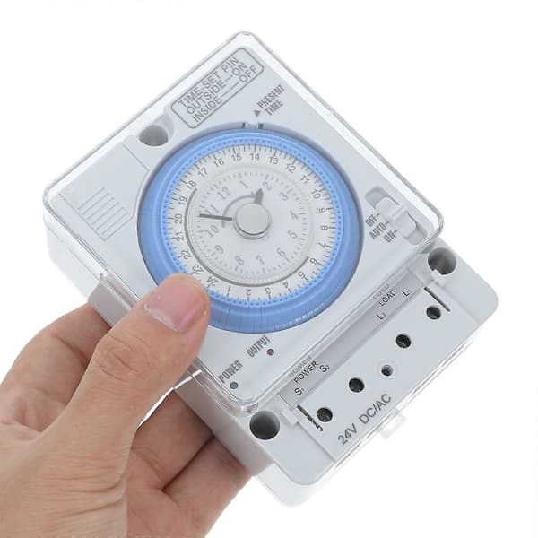 Precise Timer Mekanisk Tidskontrollbrytare Bärbar Timer Hållbar Tidsbrytare Timing Mekanism för Hem Kök (Vit 24VAC/DC)
