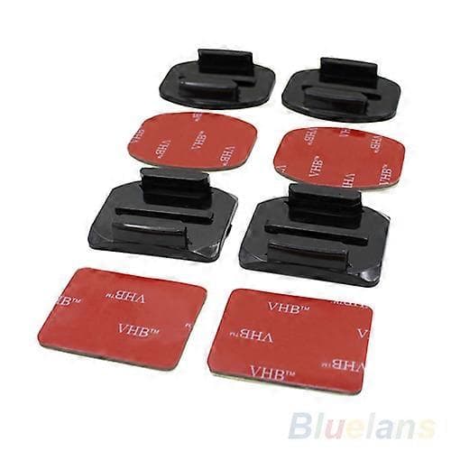 12 stk. flate buede selvklebende kamerabaser for SJ4000 Gopro Hero 1/2/3/3+