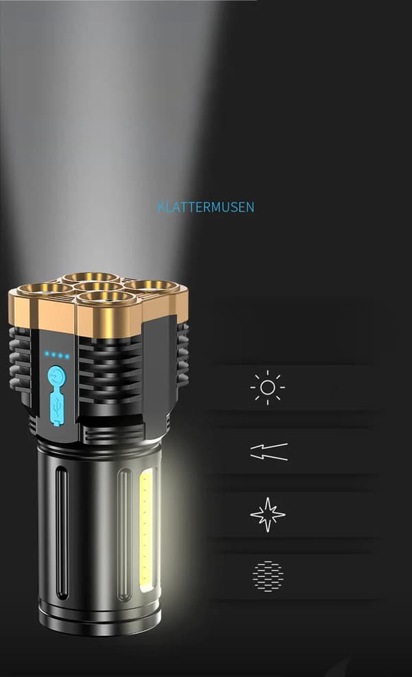 COB sidelys multifunktionel lys lommelygte udendørs LED