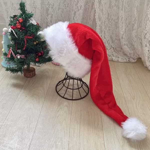 Black Hat - Adults Deluxe Black And White Xmas Christmas Hat Pack 2 st