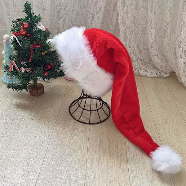 Black Hat - Voksne Deluxe Sort Og Hvid Jul Julehat Pakke 2 stk