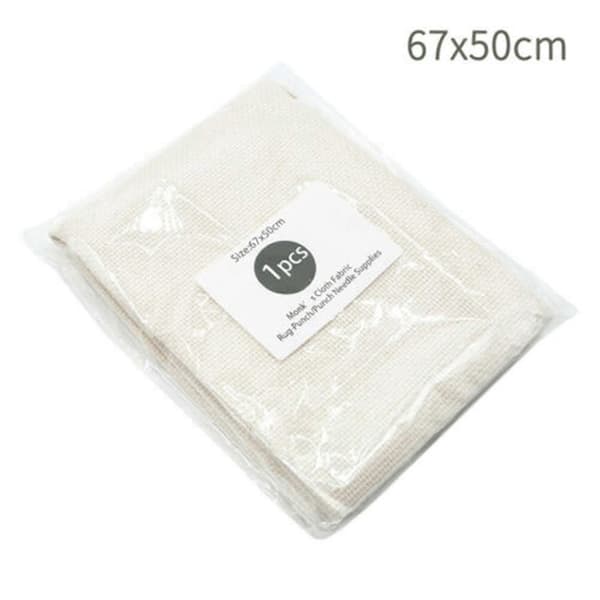 2x Handgjort Bomullsgarn Munkväv Punch Needle DIY Broderi Handarbete Tyg 67x50cm