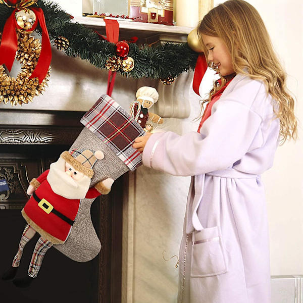 Julstrumpor 3-delat set 48cm