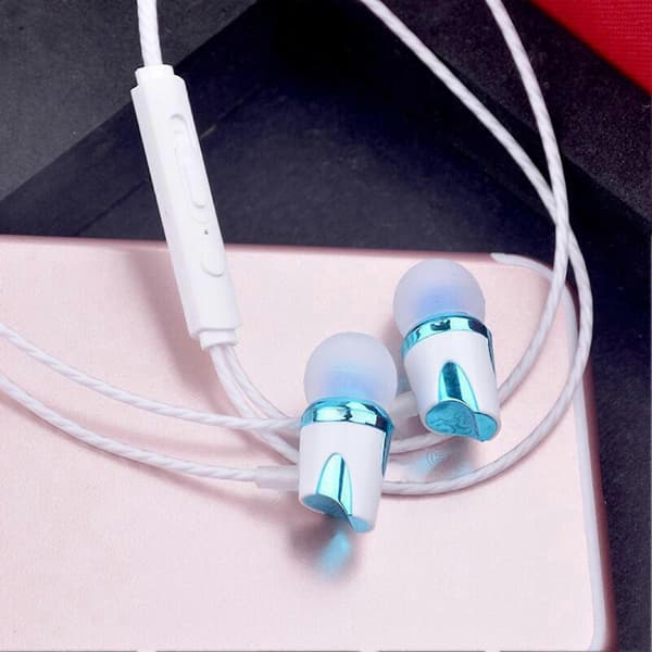 Universell øretelefon støyreduserende 1,2 m stereo kablet in-ear ørepropp med mikrofon for mobiltelefon