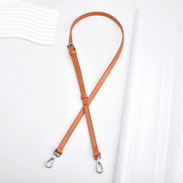 1 Sæt Taske Rem Til Mini Punch-Free Læder Skulderrem Beige