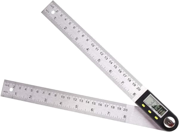*SJELDEN Perle 0-200 mm MULTIFUNKSJONELL DIGITAL VINKELMÅLER 360° Elektronisk Goniometer med Hold- og Nullstillingsfunksjon*
