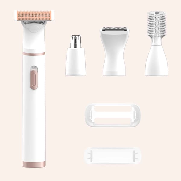 4 i 1 elektrisk barbermaskine Hårfjerningsmiddel Øjenbrynstrimmer Krops Epilator White