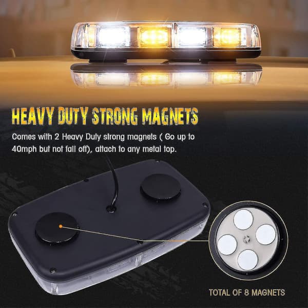 Led Strobe-varningsljus -36 Led högintensiva nödblinkande lampor/faravarning Mini Lightin