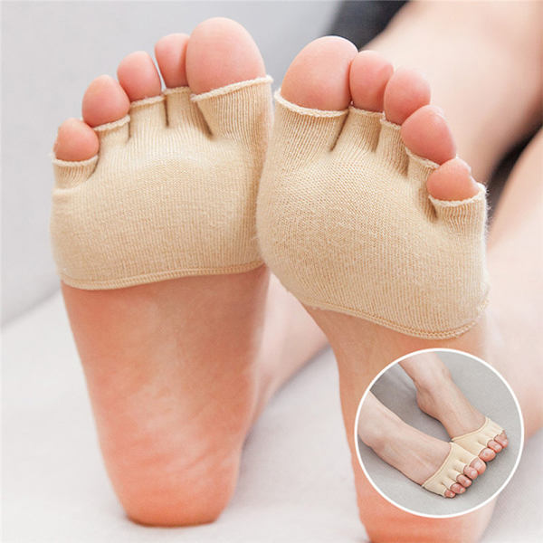 1 par Svedabsorberende Usynlig Blød Fodpleje Unisex Forfod Nu Nude 9*6cm