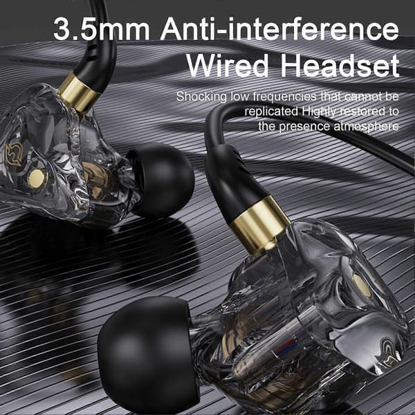 Hodetelefon In-ear Stereo Surround HD-kompatibel Samtale med MIKROFON 3,5 mm USB HiFi Lyd Kablet Hodetelefon Datatilbehør