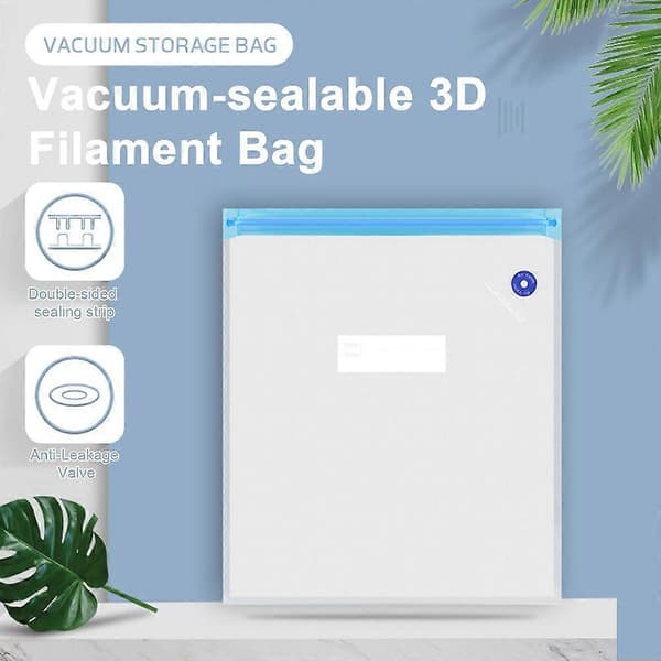 1 sæt 3D-printer filamentpose med pumpe bærbar støvtæt fugttæt spole vakuumforseglingsopbevaringspose printertilbehør