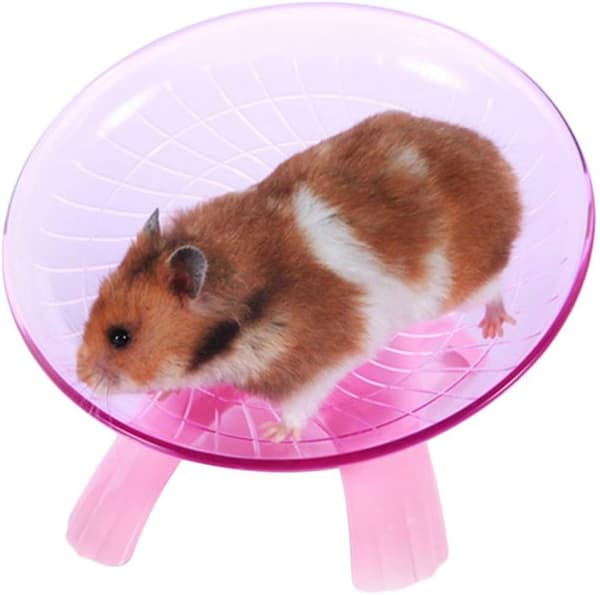 Den tysta löphjulet för hamsterns flygande tefat är lämplig för små hamsterigelkottar, rosa