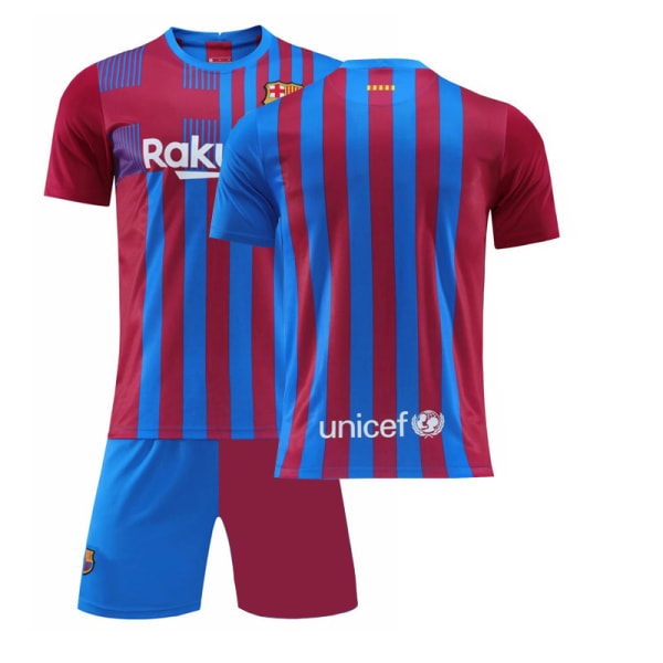 21- Barcelona Home Football Training Kit Fotboll T-shirt Kit 22