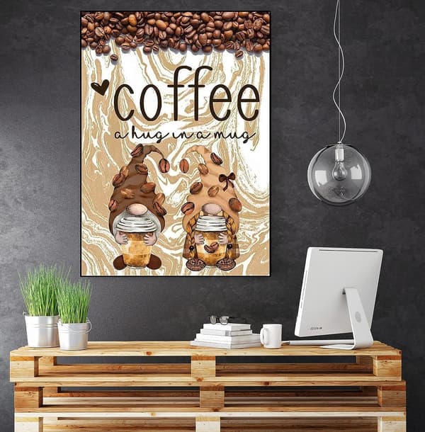 #DIY Diamantmaleri Sett, 12x16tommer, Kaffebønne#
