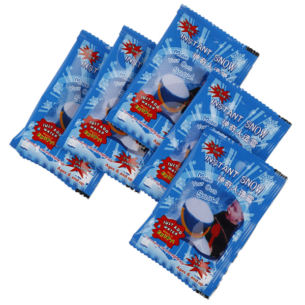 1/5-pack artificiell snö Omedelbar snöpulver Fluffy Snowflake F 5pcs