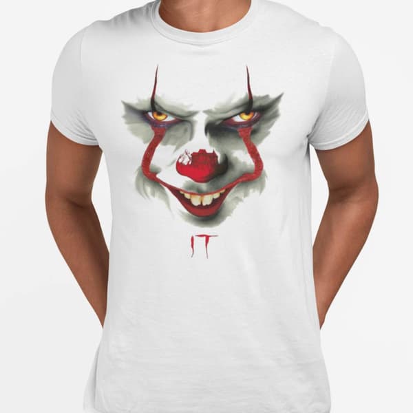 Pennywise t-shirt - Hvid IT mile Halloween S Small