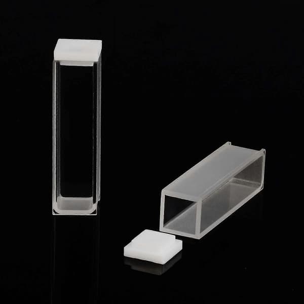 Kvartskuvett, spektrofotometerkuvetter 10 mm väglängd, 45 mm höjd, 3,5 ml kapacitet - 2 st