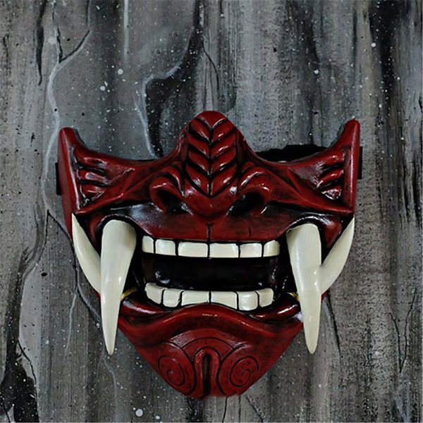 halloween hannya maske japansk spøkelseshode maske