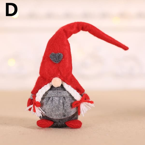 Juldekoration Xmas Tree Hanging Plysch Gnome Doll D