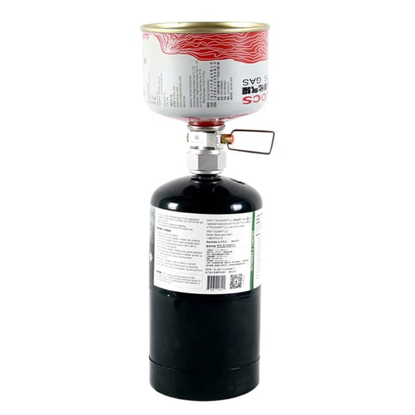 Gas Converter Shifter Refill Flat Tank Konverteringsadapter Silver