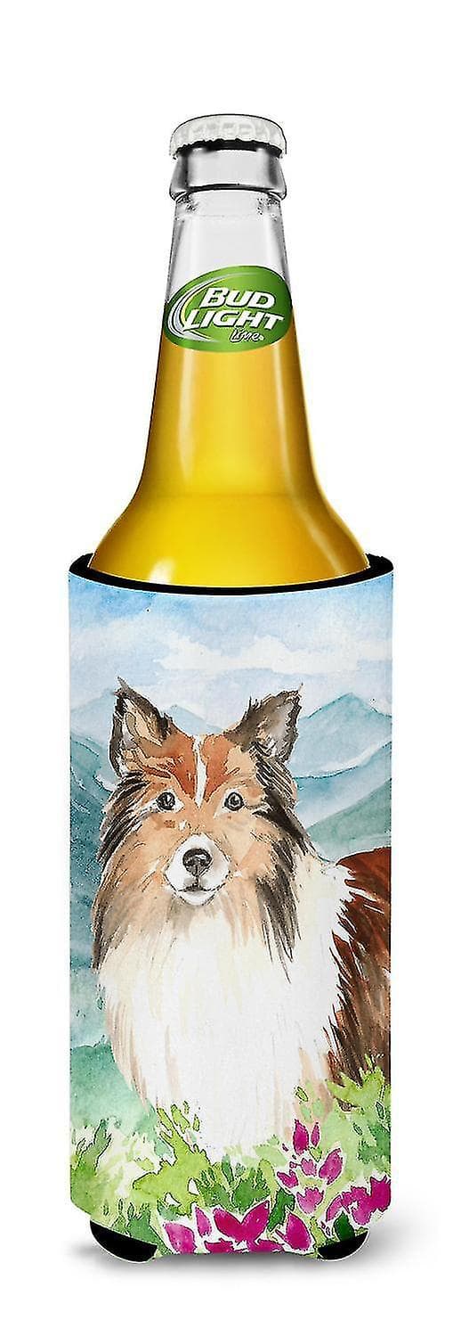 Mountain Flowers Sheltie Michelob Ultra Hugger til slanke dåser