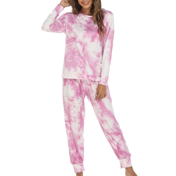 Kvinner Crew Neck Lounge Sett Tie Dye Nattøy Style-C XL