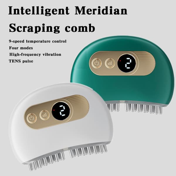 Smart Electric Meridians Massageborste Trådlös Meridians Muddring Skrapmassager White