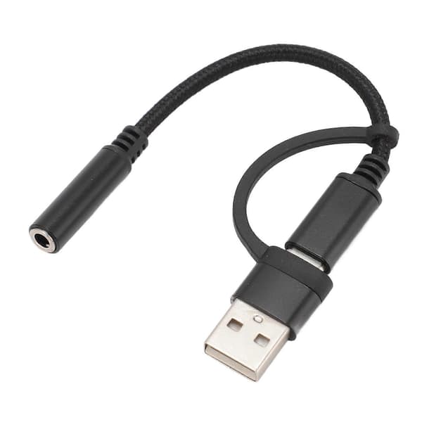 USB Type C til 3,5 mm Audio Adapter Digital Audio Jack Konverterkabel til Eksternt Lydkort Hovedtelefon