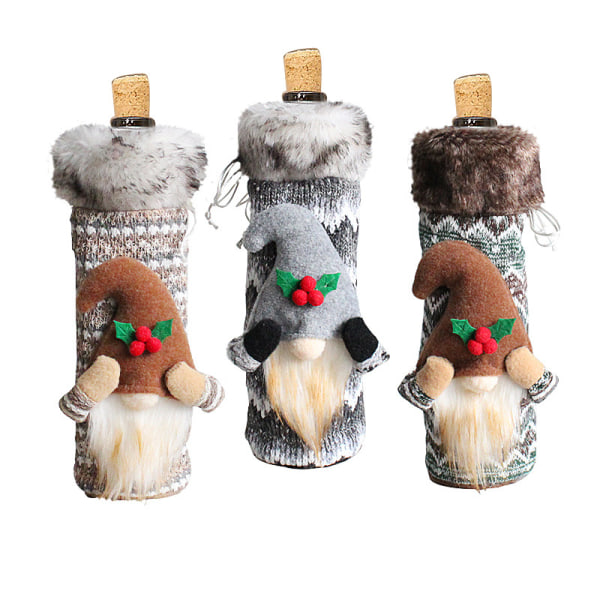 Christmas Wine Bottle Cover, Christmas Home Decorations Wine