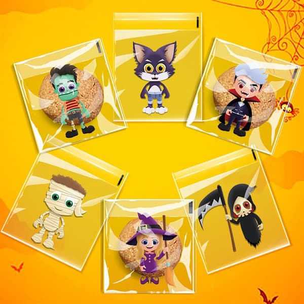 100 stk. Halloween Slikposer Slikkagepose MIX 6 STYLES MIX Mix 6 styles