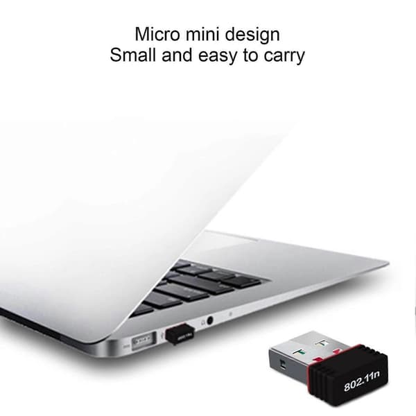 WiFi-adapter Stabilt signal Rask overføring ABS Kompakt USB trådløs adapter for hybel