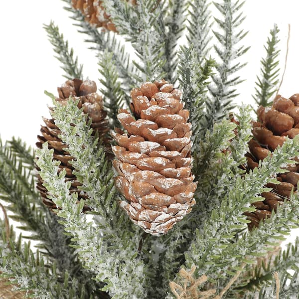 Bordplade mini juletræs grene med kogler til dekoration