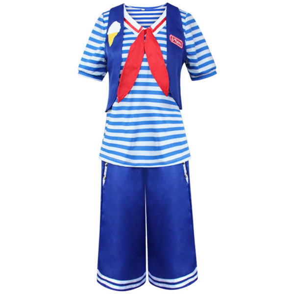 Stranger Things Kvinder Cosplay Marineblå Uniform Kostume Halloween Women 2XL