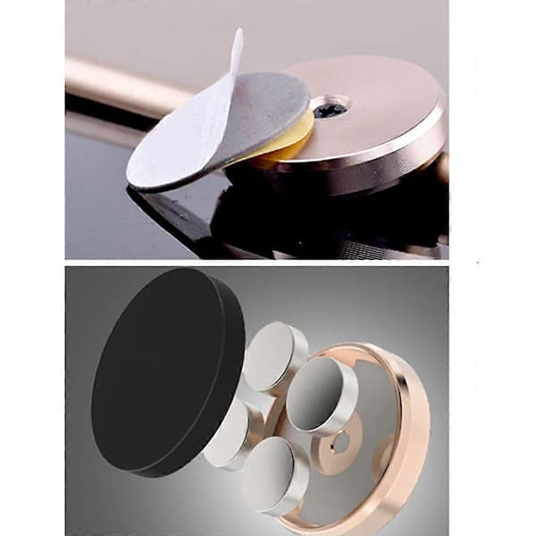 Magnetisk Gear Auto Bil Telefonholder Dashboard 360 Rotation Med Monteringsplade
