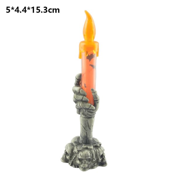Halloween Ghost Hand LED glødende lys Nattlys hodeskalle orange